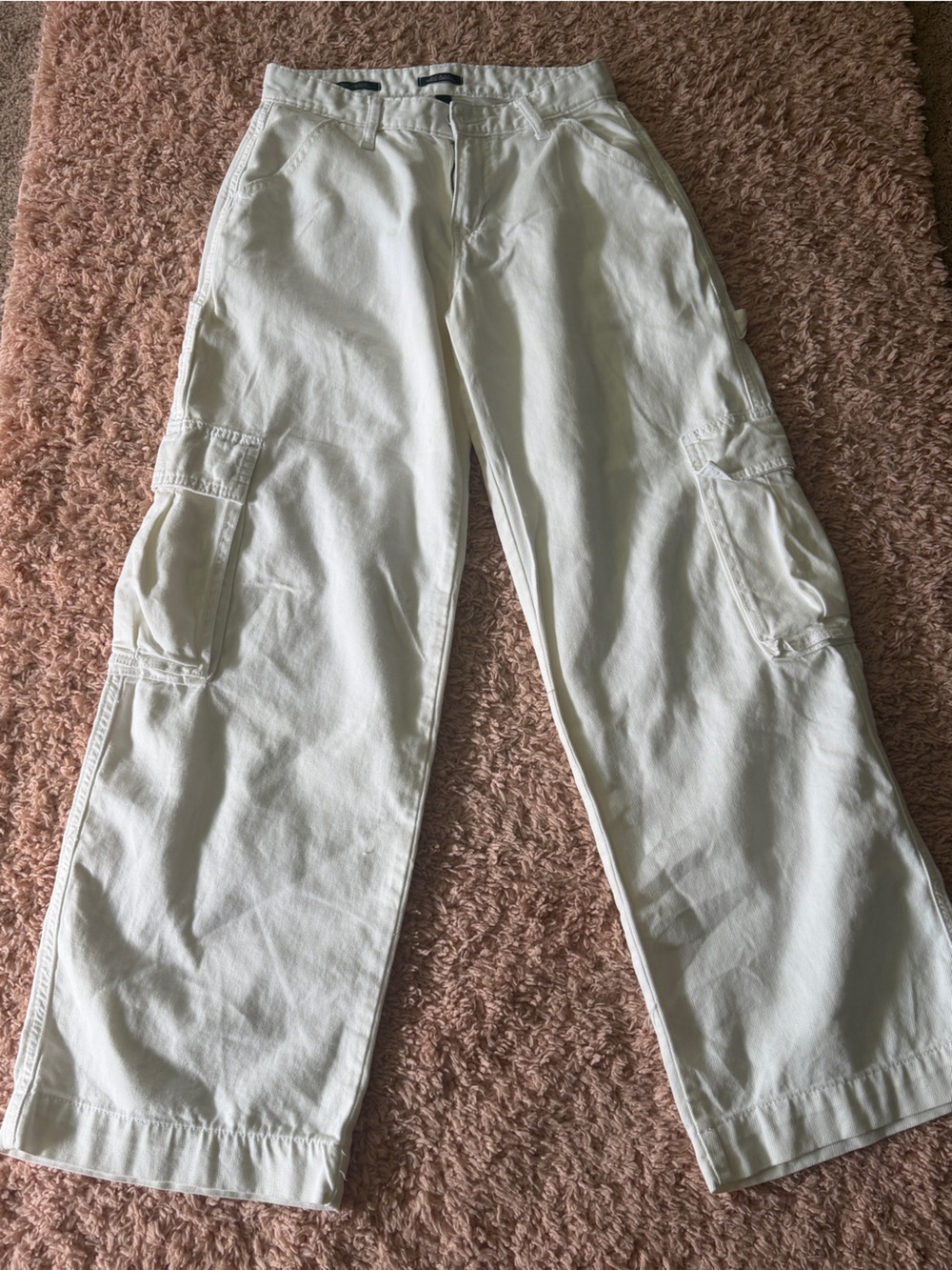 wild fable White Wide-Leg Cargo Pants